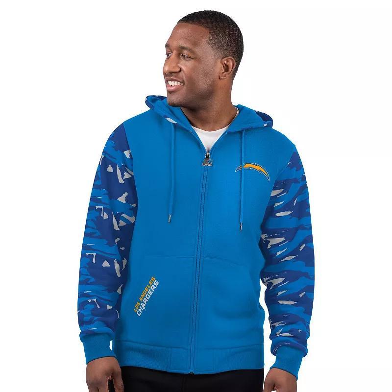 Mens Starter Powder Blue Los Angeles Chargers Thursday Night Gridiron Full-Zip Hoodie Product Image