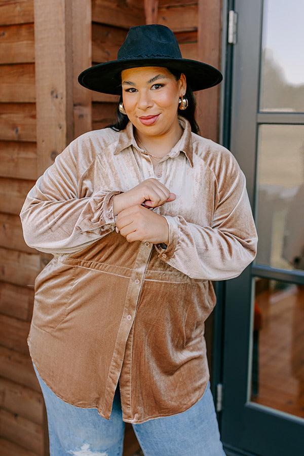 Apple Cider Sips Velvet Top In Iced Mocha Curves Product Image