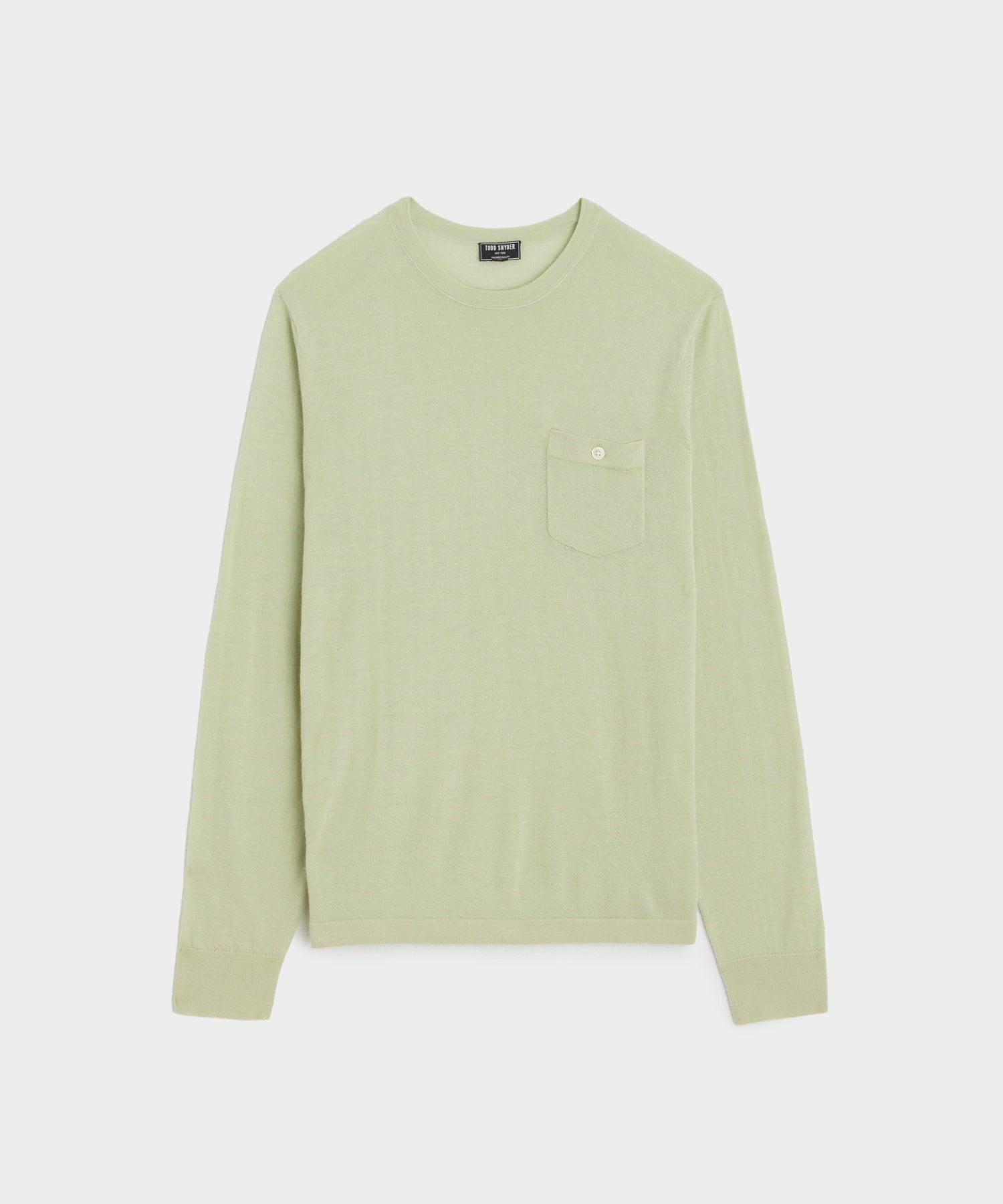 Cashmere Pocket Tee in Soft Sage Product Image