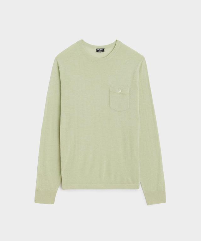 Cashmere Pocket Tee in Soft Sage Product Image