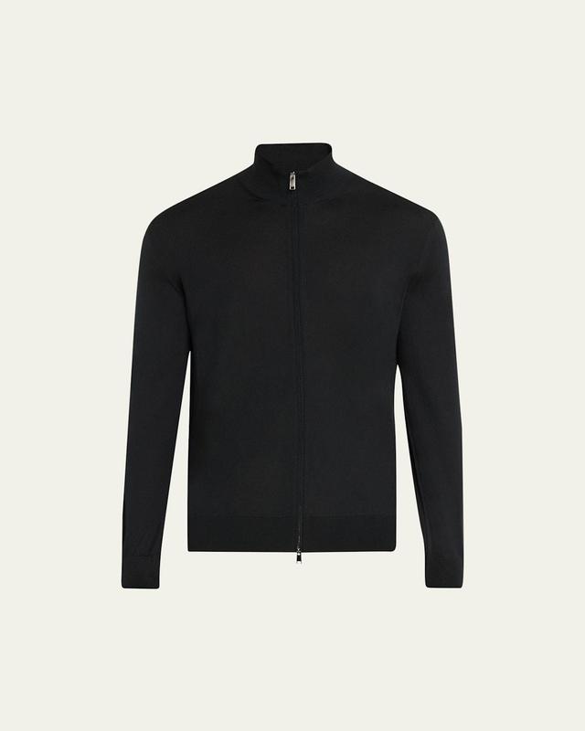 Mens Wool High-Performance Full-Zip Sweater Product Image