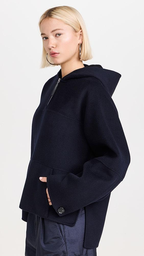 Proenza Schouler White Label Isaac Hoodie in Double Face Wool | Shopbop Product Image