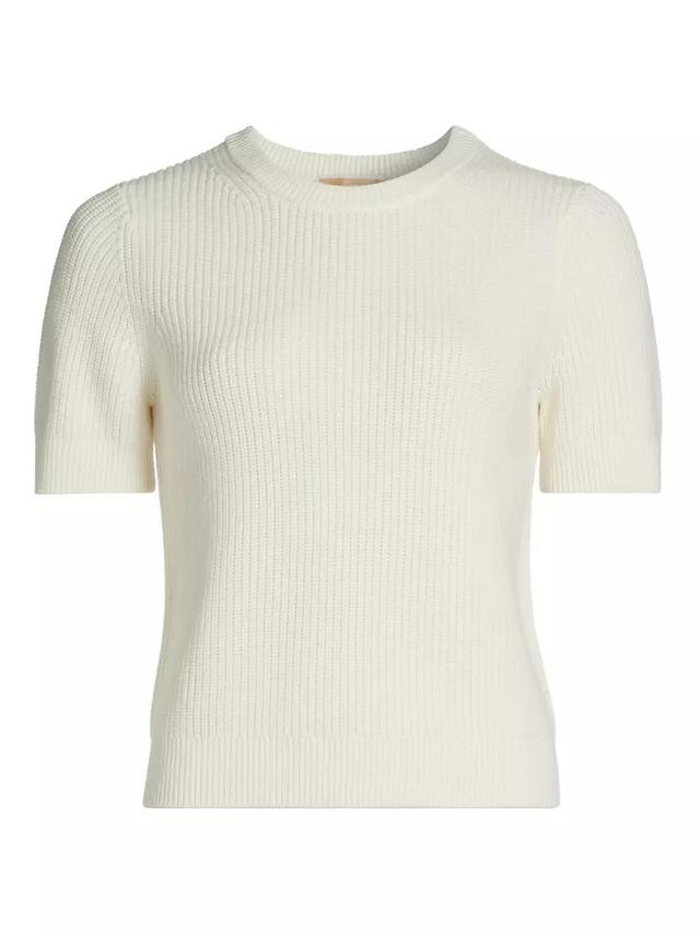 Short-Sleeve Shaker Sweater Product Image