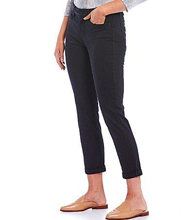 NYDJ Sheri Lift Tuck Stretch Denim Slim Leg Rolled Cuff Cropped Denim Jean Product Image