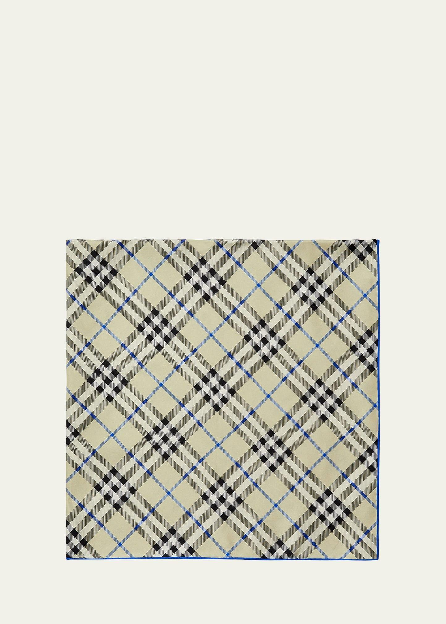 Mens Check Silk Scarf Product Image