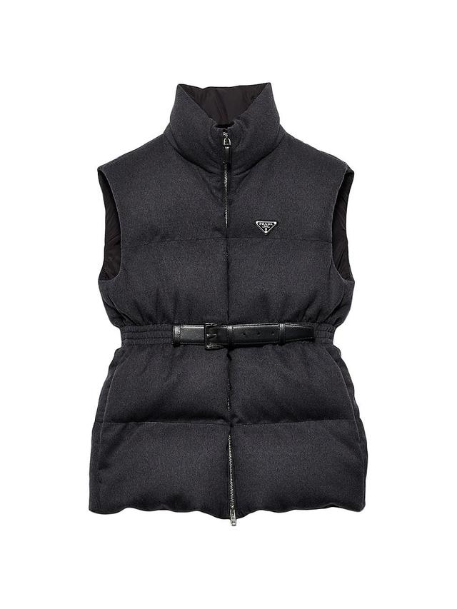 Womens Flannel Down Vest Product Image