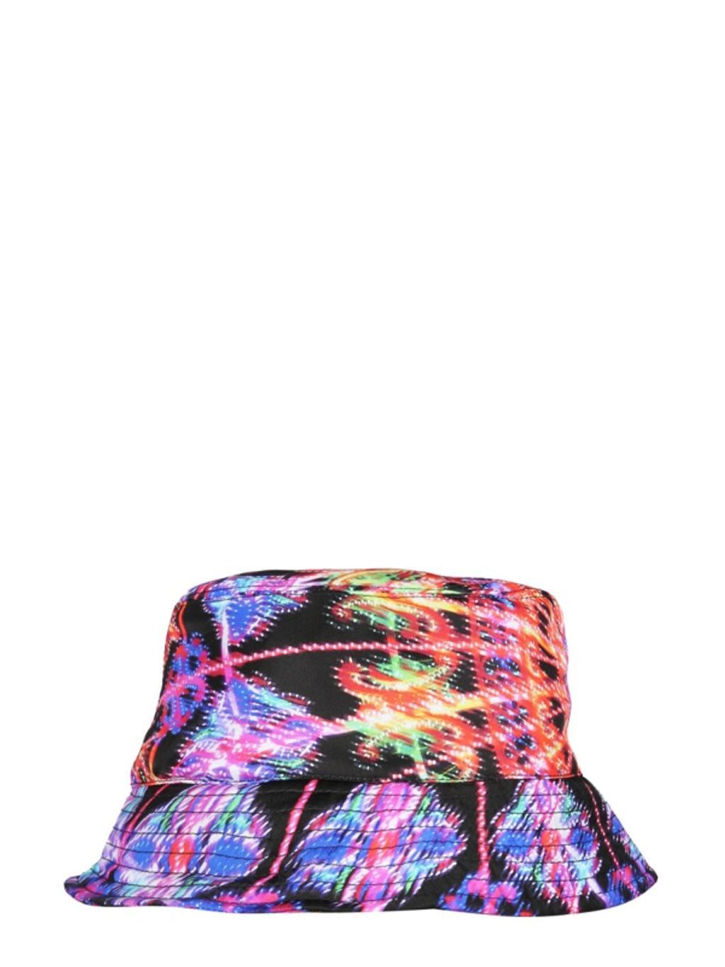 Psychedelic Print Bucket Hat In Multicolour Product Image