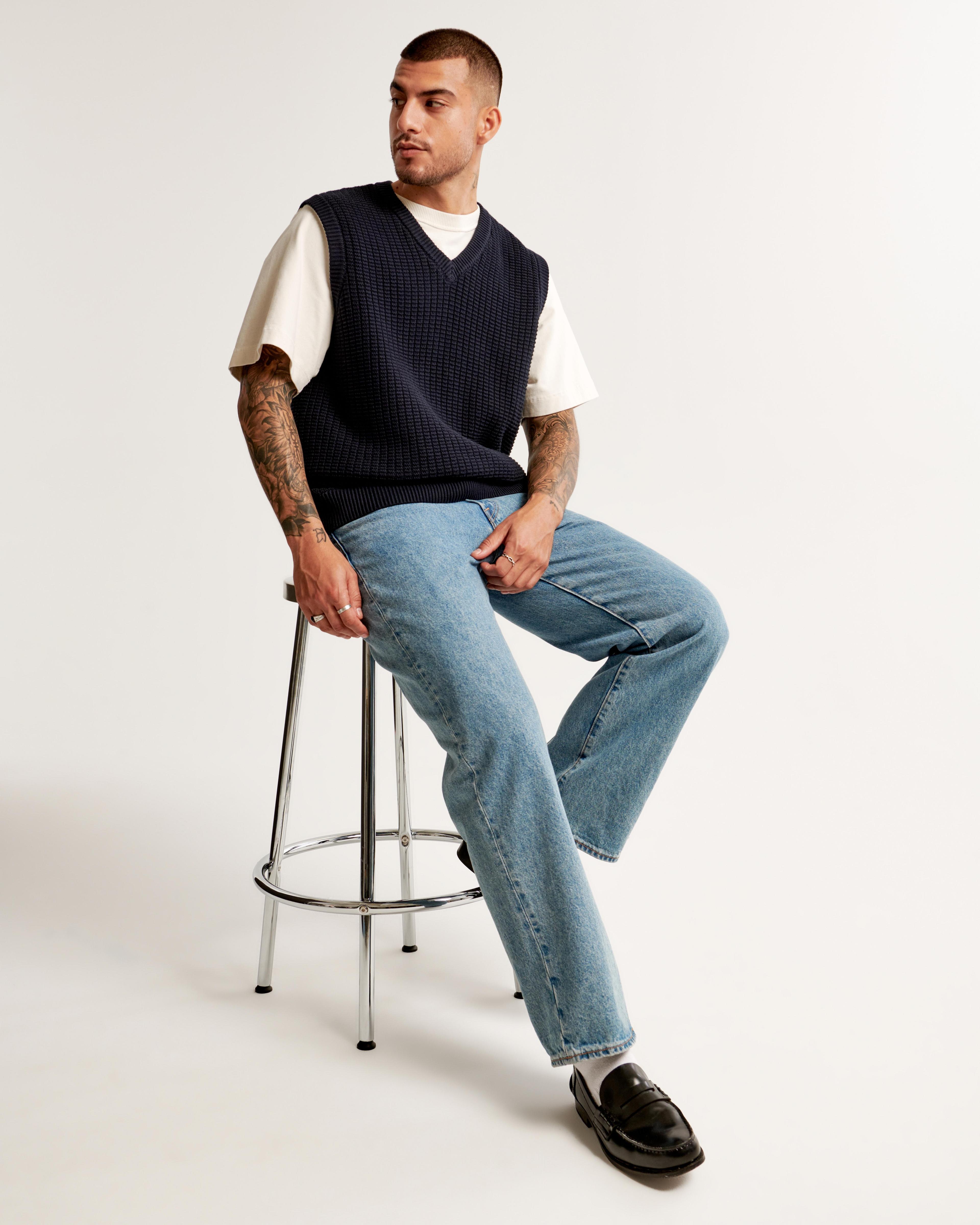 Oversized Stitchy Sweater Vest Product Image