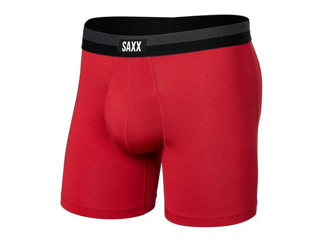 SAXX UNDERWEAR Sport Mesh Boxer Brief Fly (Sunset Red) Men's Underwear Product Image