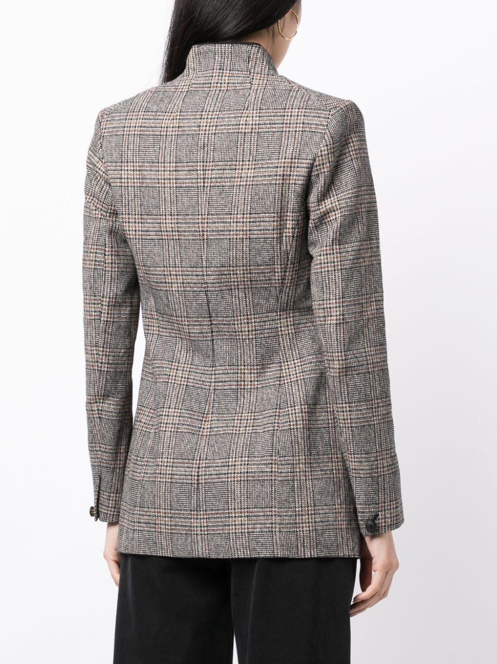 RAG & BONE Plaid-check Pattern Single-breasted Blazer In Brown Product Image