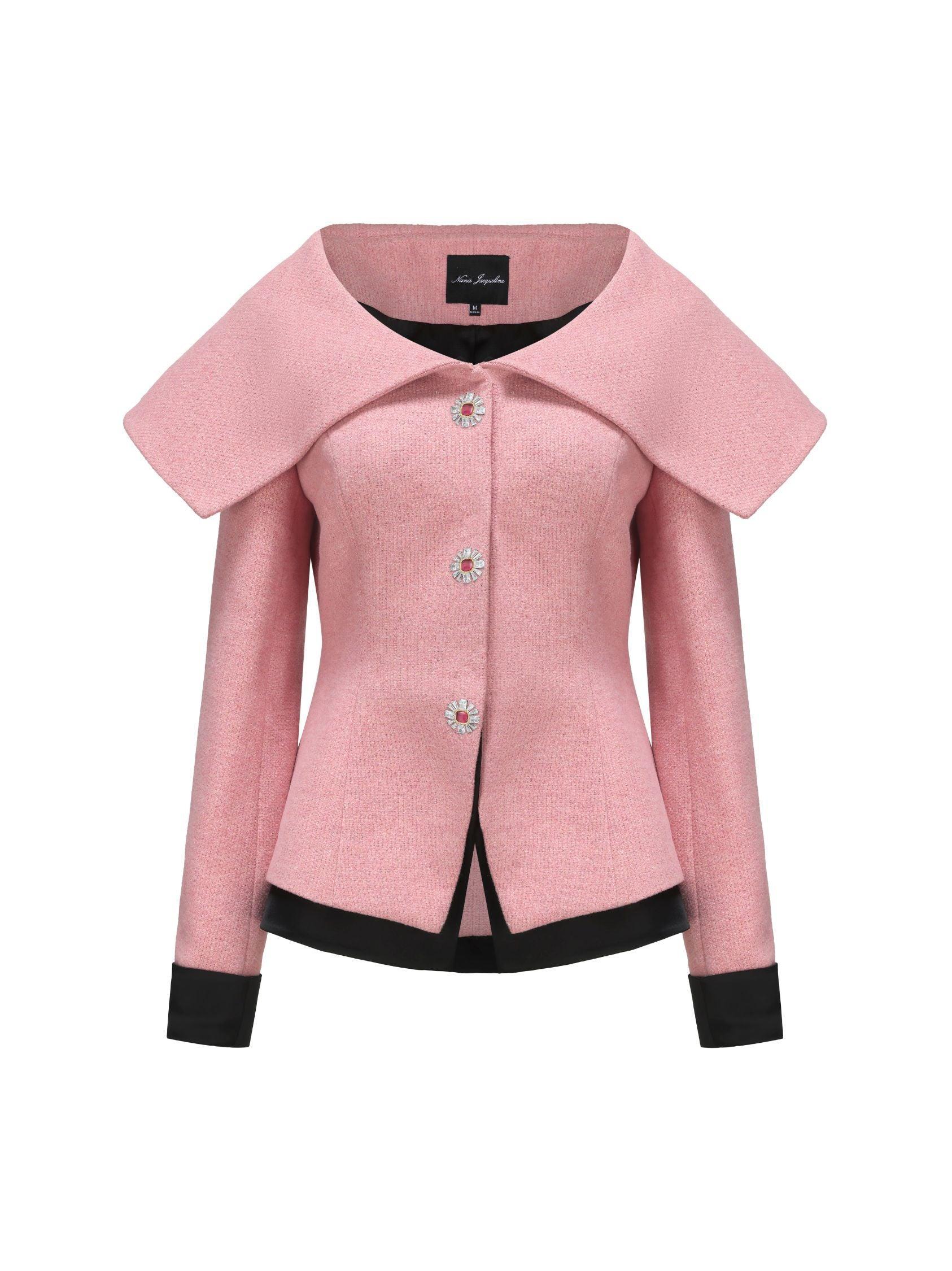 Nadia Lapel Jacket (Pink) (Final Sale) Product Image