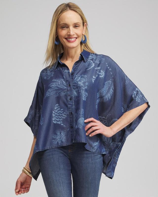 Chico's Floral Button Front Poncho Product Image