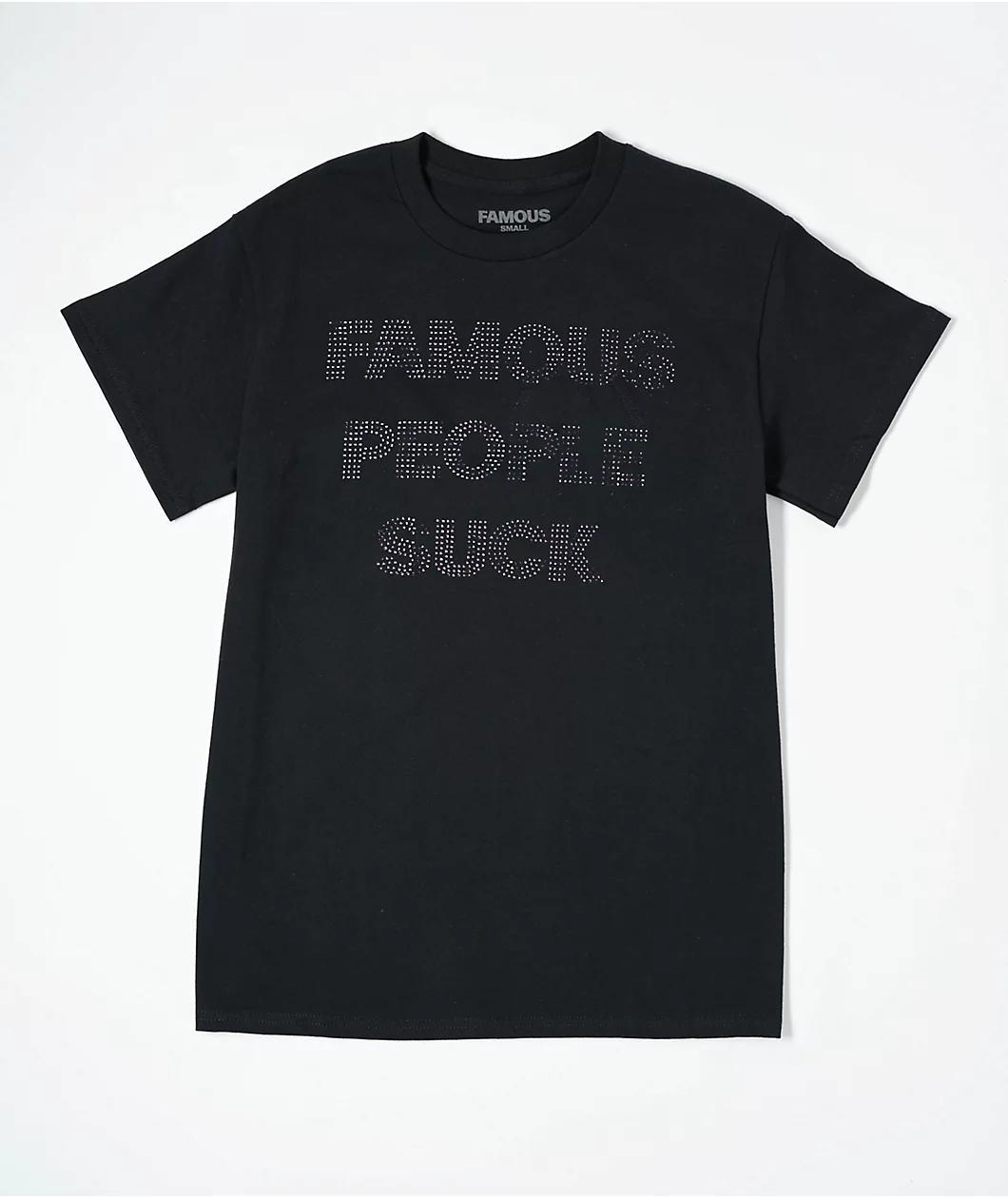 Famous Stars & Straps Famous People Suck Black T-Shirt Product Image