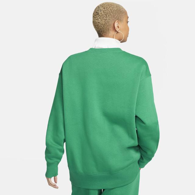 Women's Nike Sportswear Phoenix Fleece Oversized Crewneck Sweatshirt in Green, Size: XS | DQ5733-365 Product Image