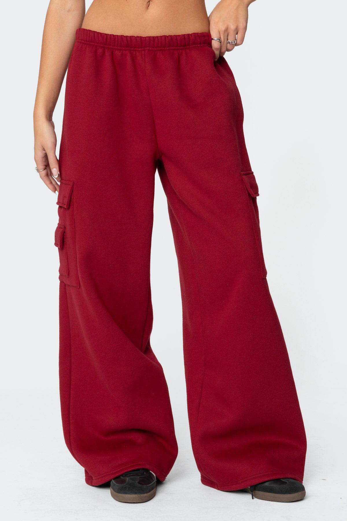 Wide Leg Cargo Sweatpants Product Image