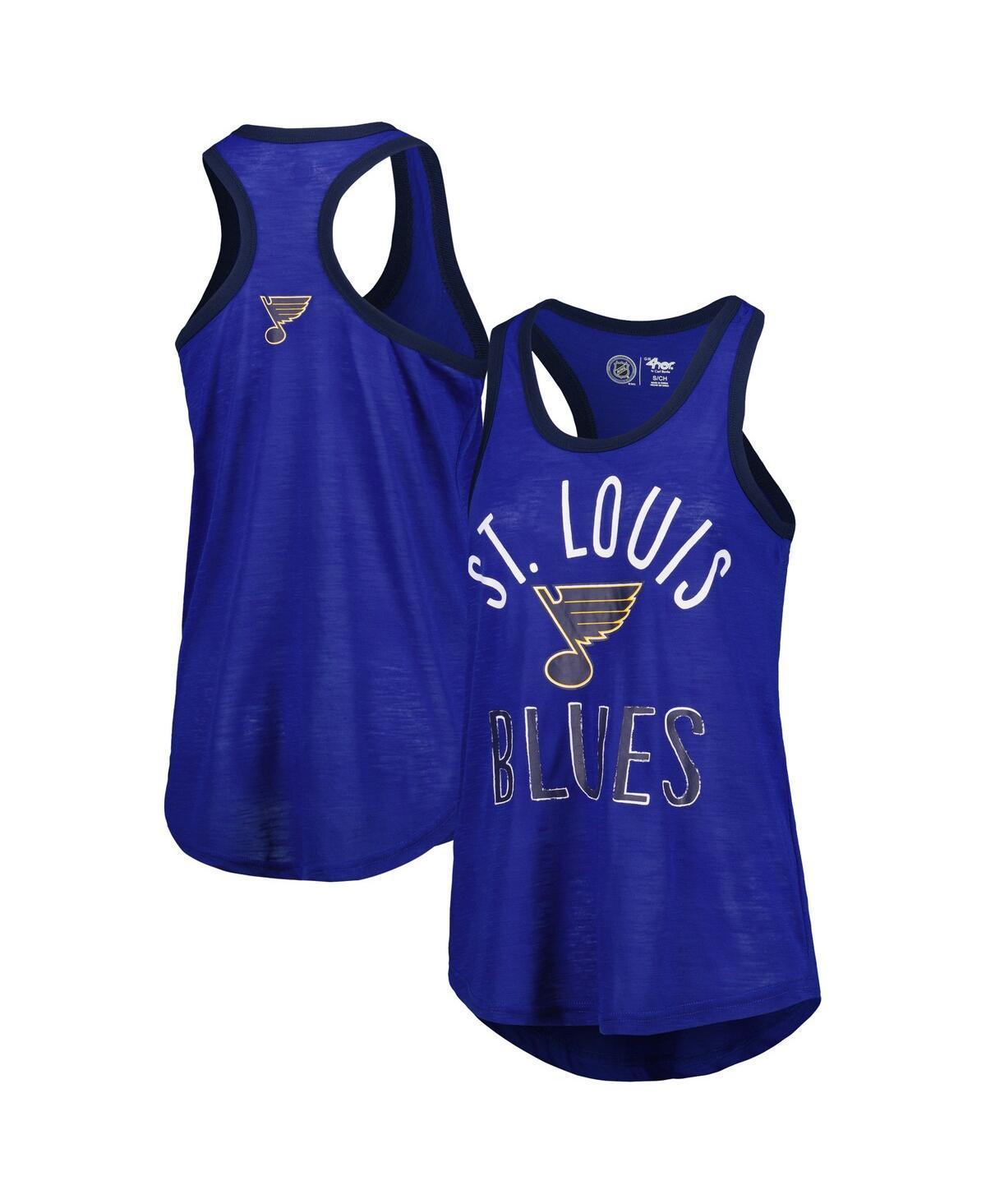 Womens G-III 4Her by Carl Banks Royal St. Louis Blues First Base Racerback Scoop Neck Tank Top Product Image