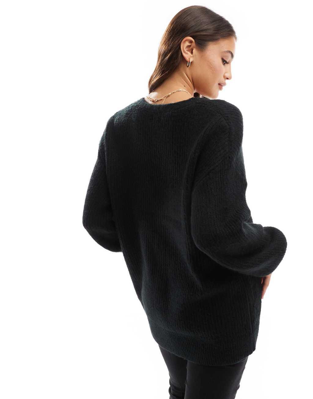 Cotton On oversized cardigan in black product image