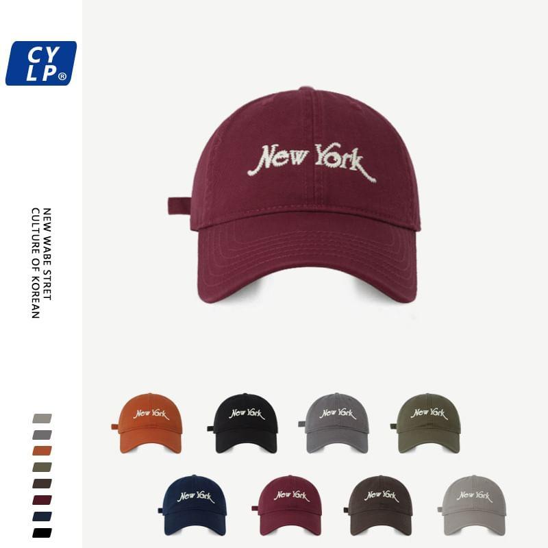 Lettering Embroidered Baseball Cap Product Image