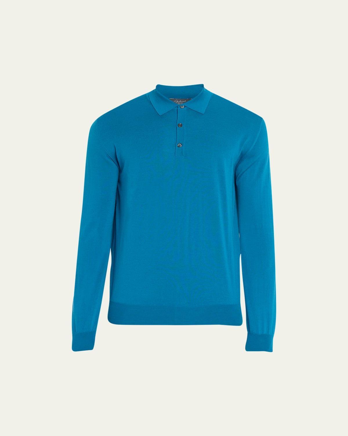 Mens Superfine Merino Polo Sweater Product Image