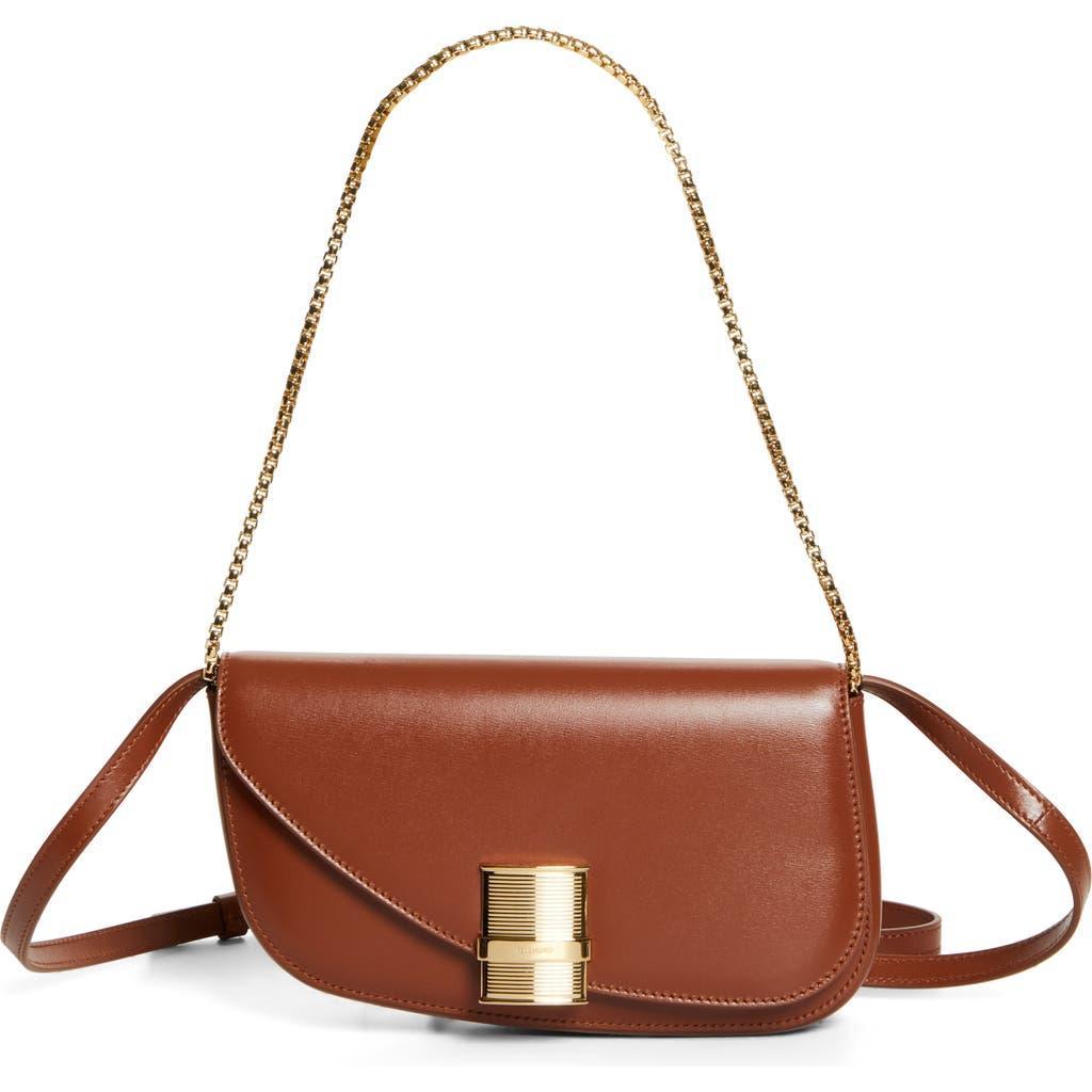 Extrasmall Fiamma Leather Crossbody Bag In New Cognac Product Image