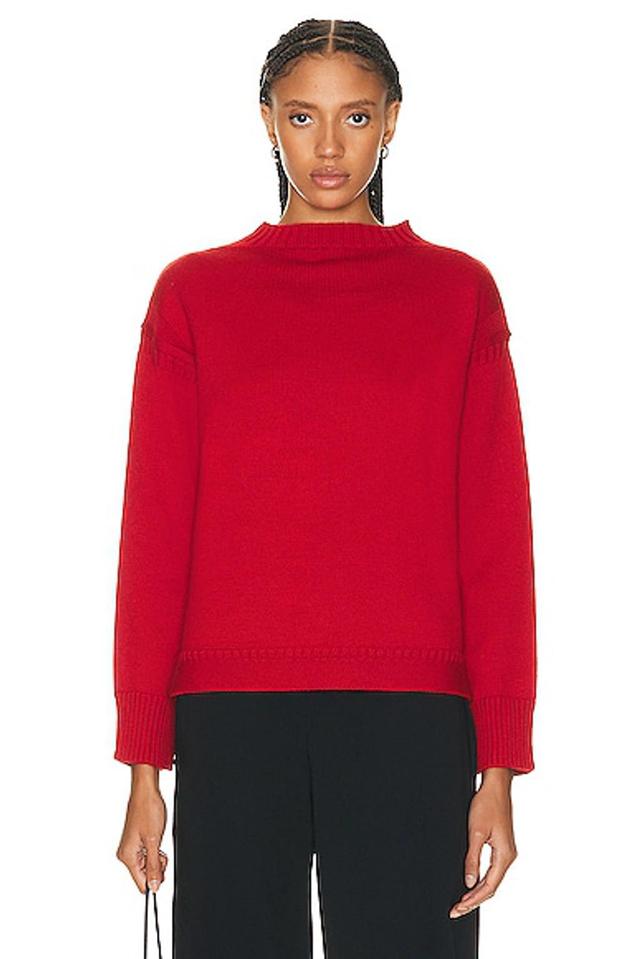 Wool Guernsey Knit Red Product Image