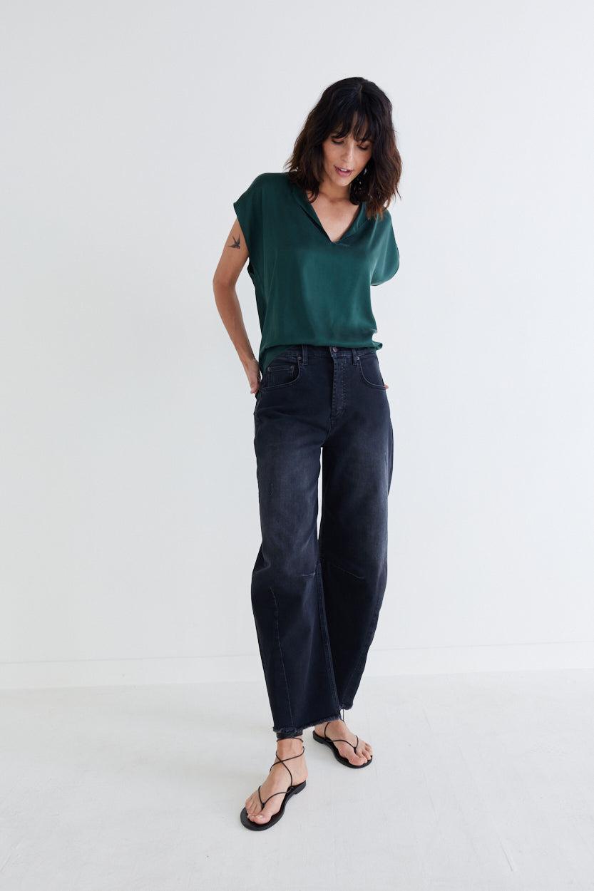 Fearless Wide Leg Denim Pants Product Image