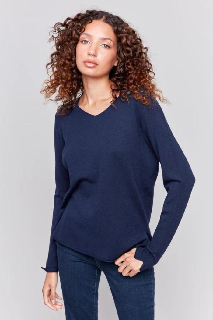 V Neck Sweater Product Image