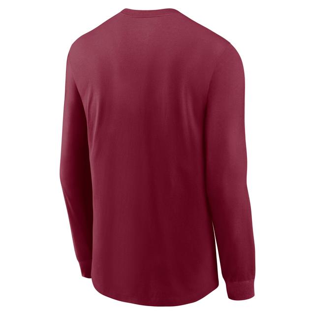 Mens Nike Crimson Alabama Crimson Tide Legacy Primary Logo Long Sleeve T-Shirt Product Image