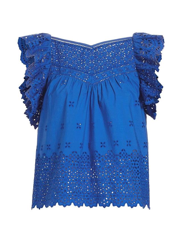 Ulla Johnson Leona Cotton Eyelet Top Product Image