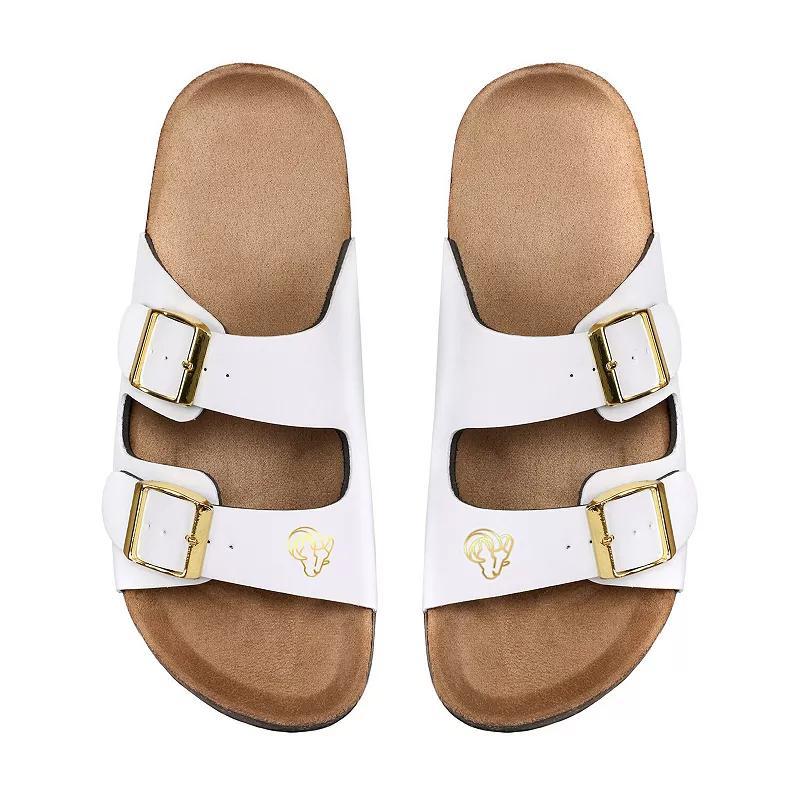 Womens FOCO Los Angeles Lakers Double-Buckle Sandals Product Image