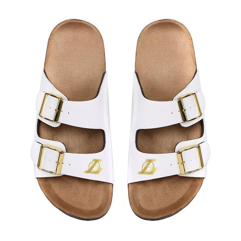 Womens FOCO Los Angeles Lakers Double-Buckle Sandals Product Image