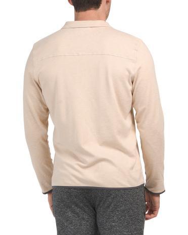 Quarter Zip Long Sleeve Top for Men | Polyester/Spandex product image