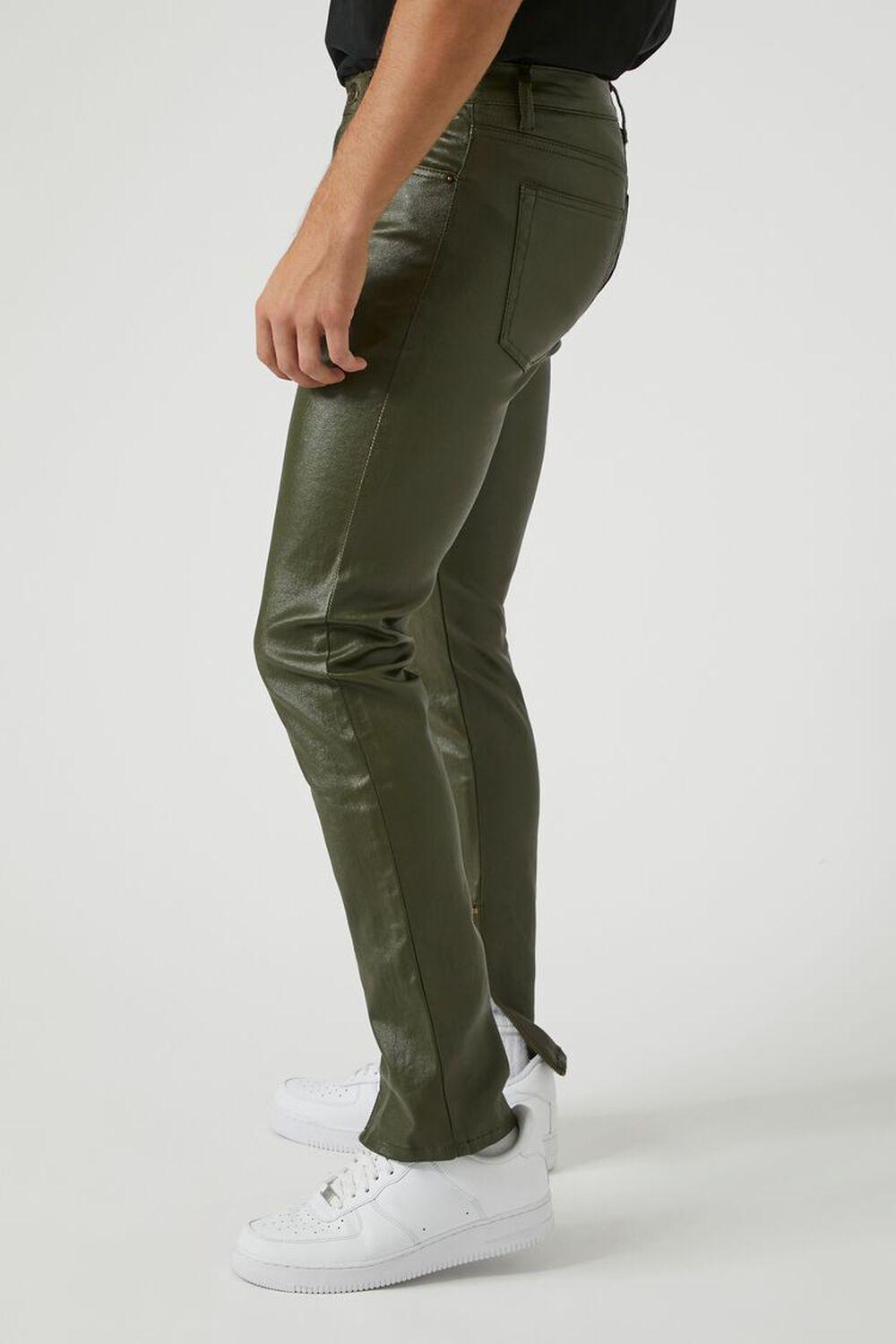 Coated Mid-Rise Slim-Fit Jeans | Forever 21 Product Image