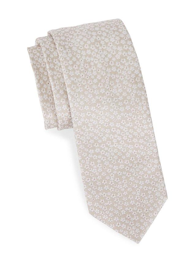 Mens COLLECTION Micro Floral Silk Tie Product Image