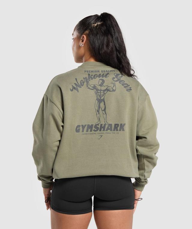 Gymshark Workout Gear Oversized Sweatshirt - Utility Green Female Product Image