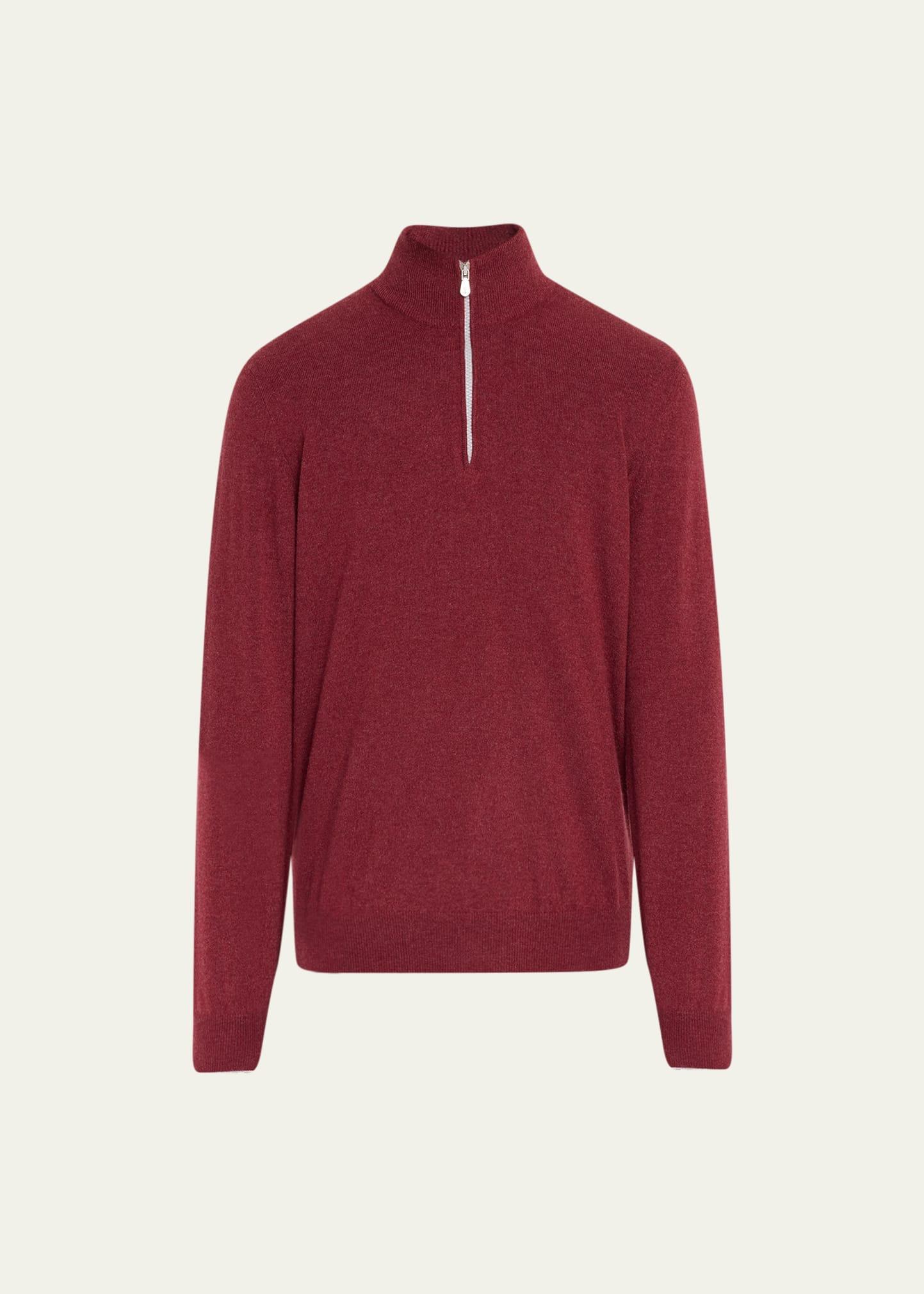 Mens Cashmere Quarter-Zip Sweater Product Image