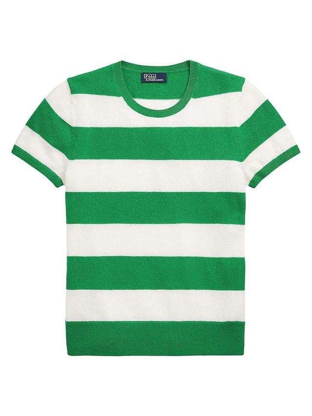 Womens Cashmere Rugby Stirpe T-Shirt Product Image