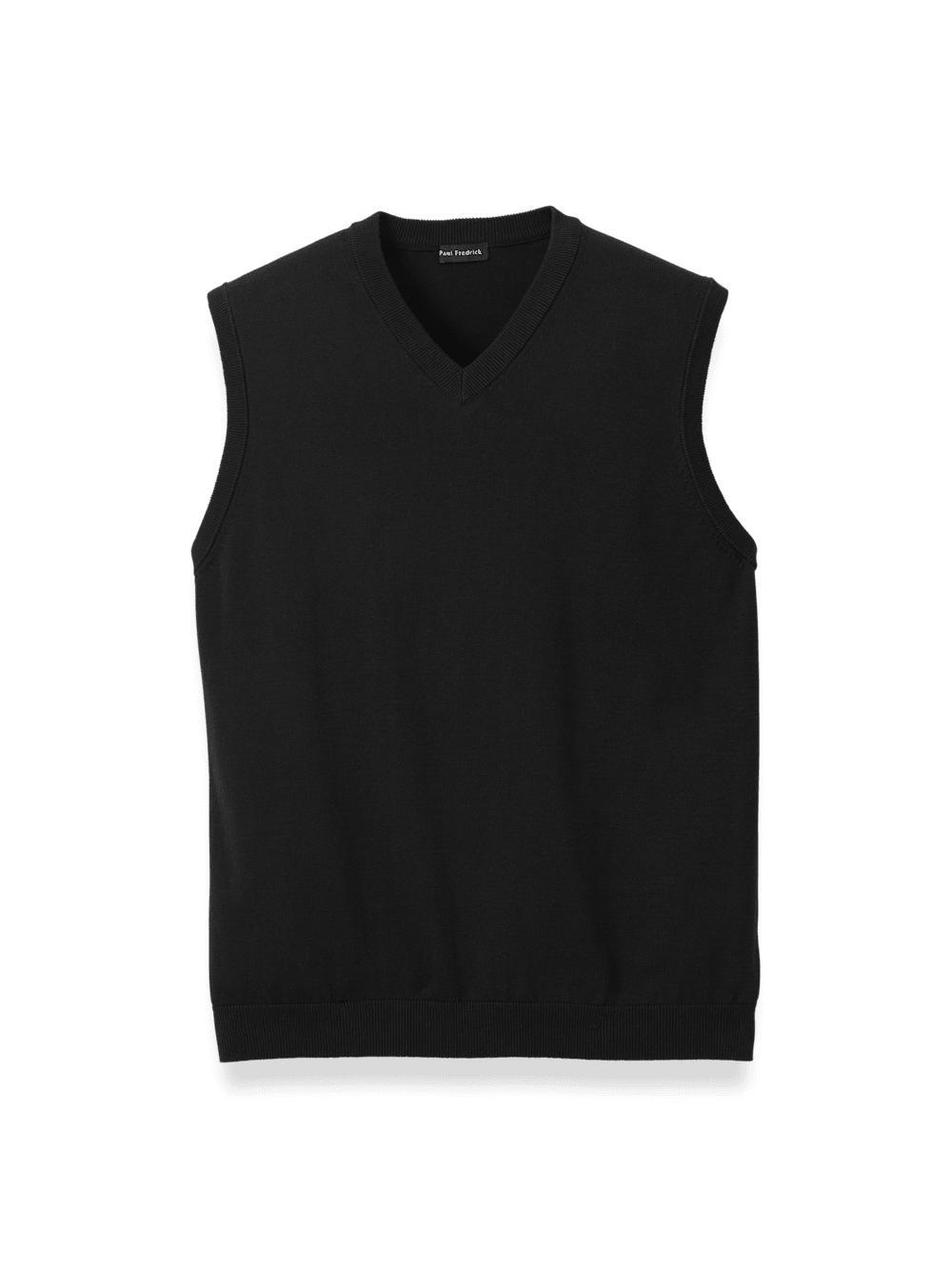 Supima Cotton Vest - Black Product Image