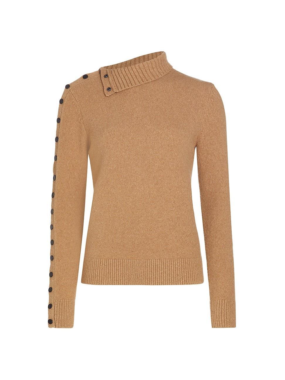 Womens Cashmere Buttoned Sweater Product Image