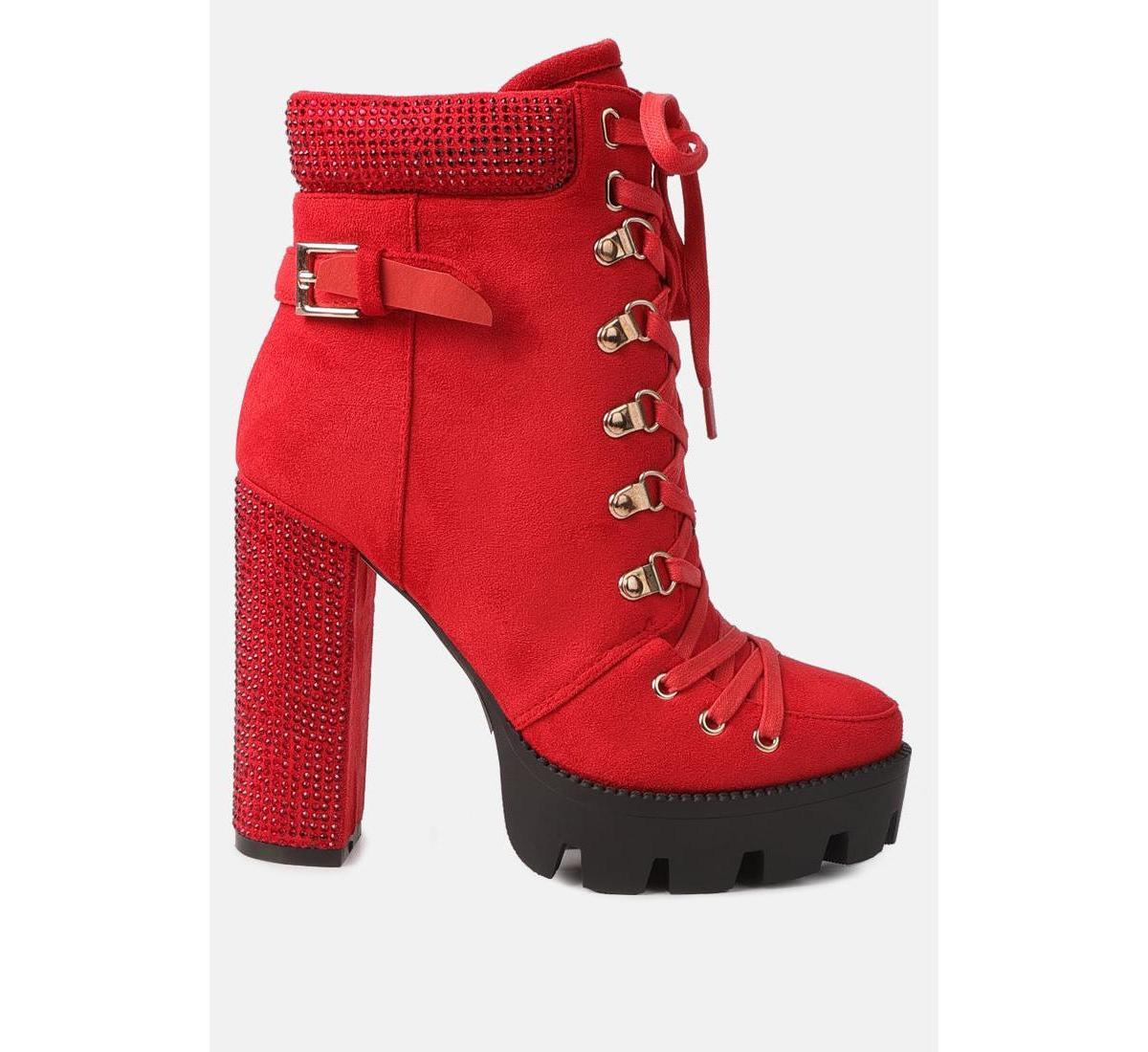 Womens birch block heeled ankle boots Product Image