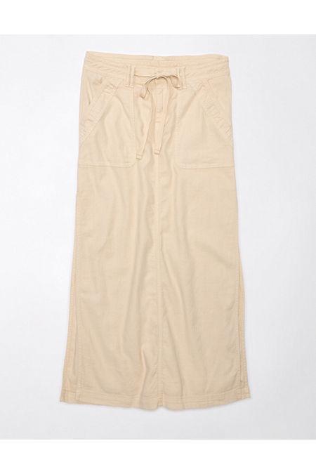 AE Dreamy Drape Linen-Blend Low-Rise Maxi Skirt Womens Product Image