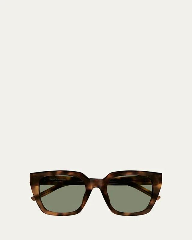 SAINT LAURENT Ysl Acetate Cat-eye Sunglasses In Shiny Medium Havana Product Image