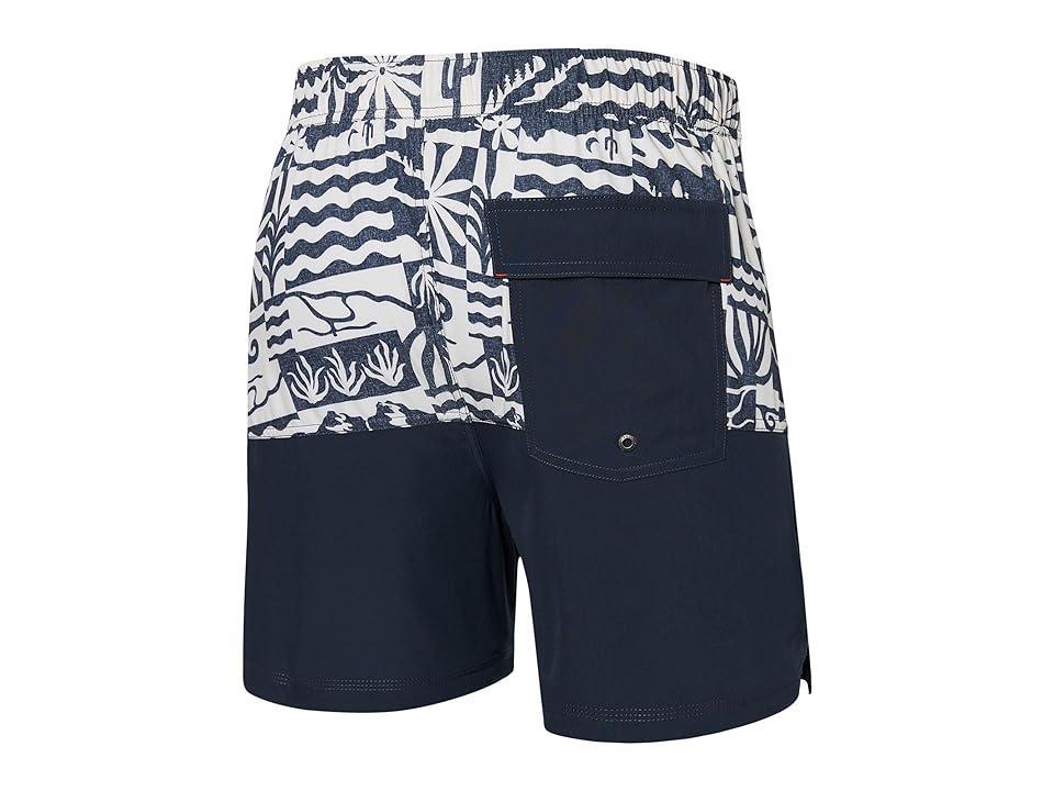 Saxx Mens Oh Buoy 2N1 Half Print Volley 5 Swim Shorts Product Image