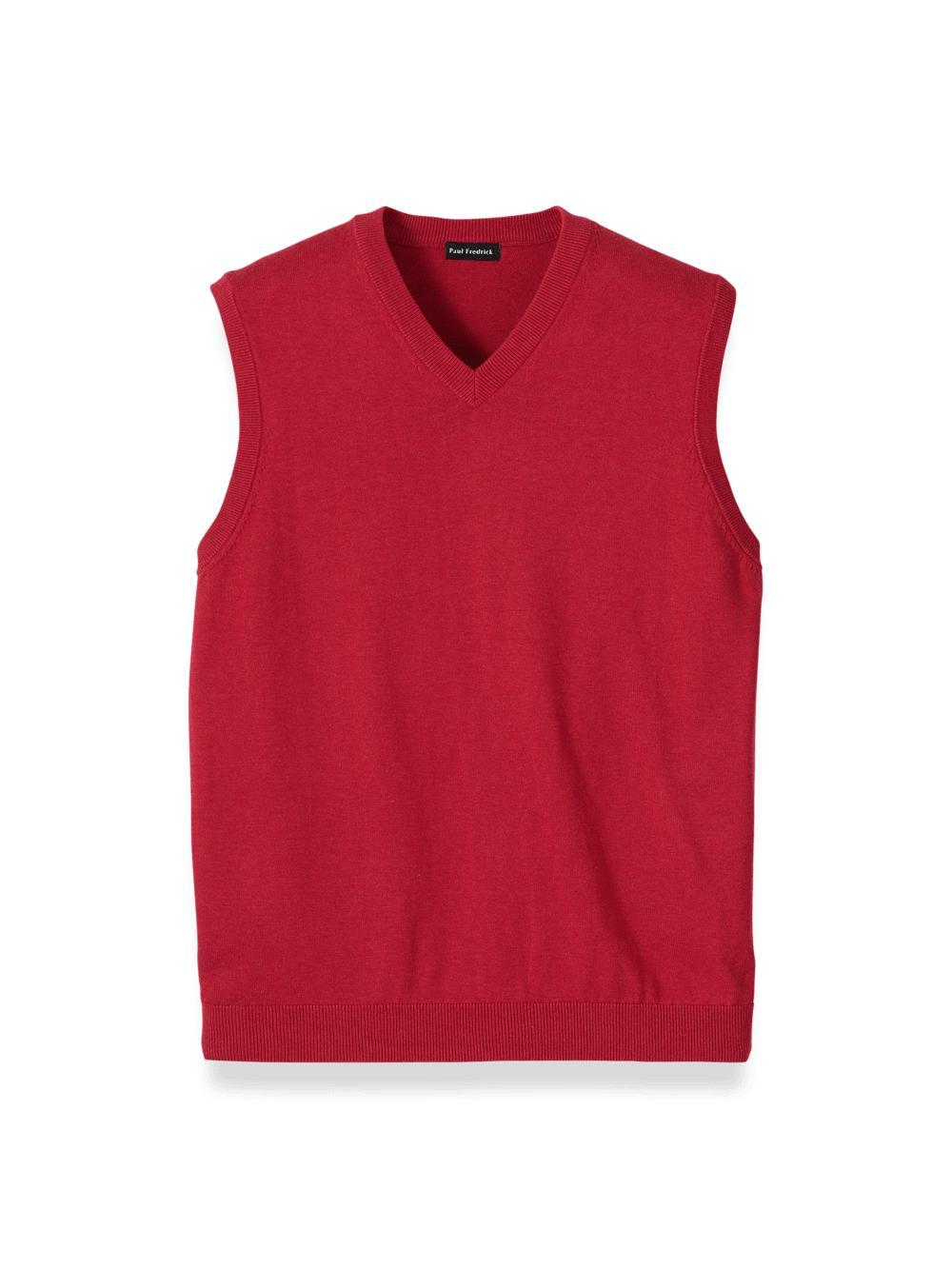 Supima Cotton Vest - Red Product Image