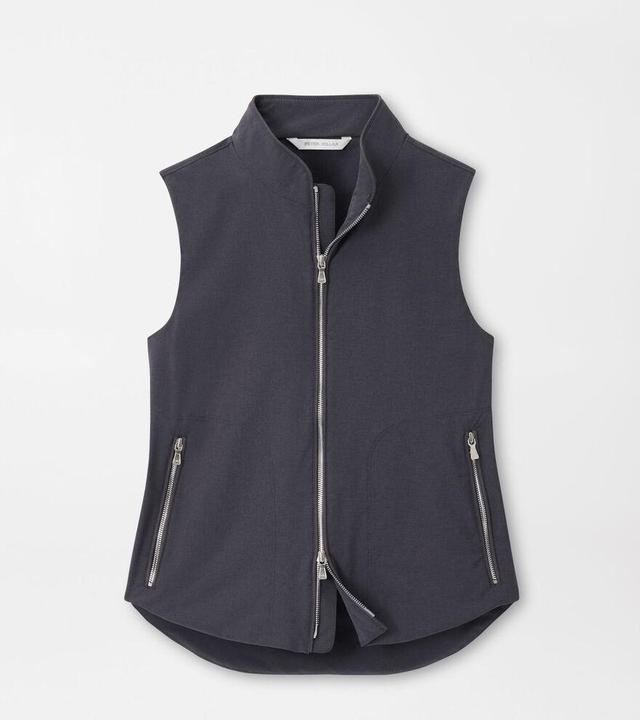 Peter Millar Womens Surge Full Zip Vest | Color: Graphite | Size: XS Product Image