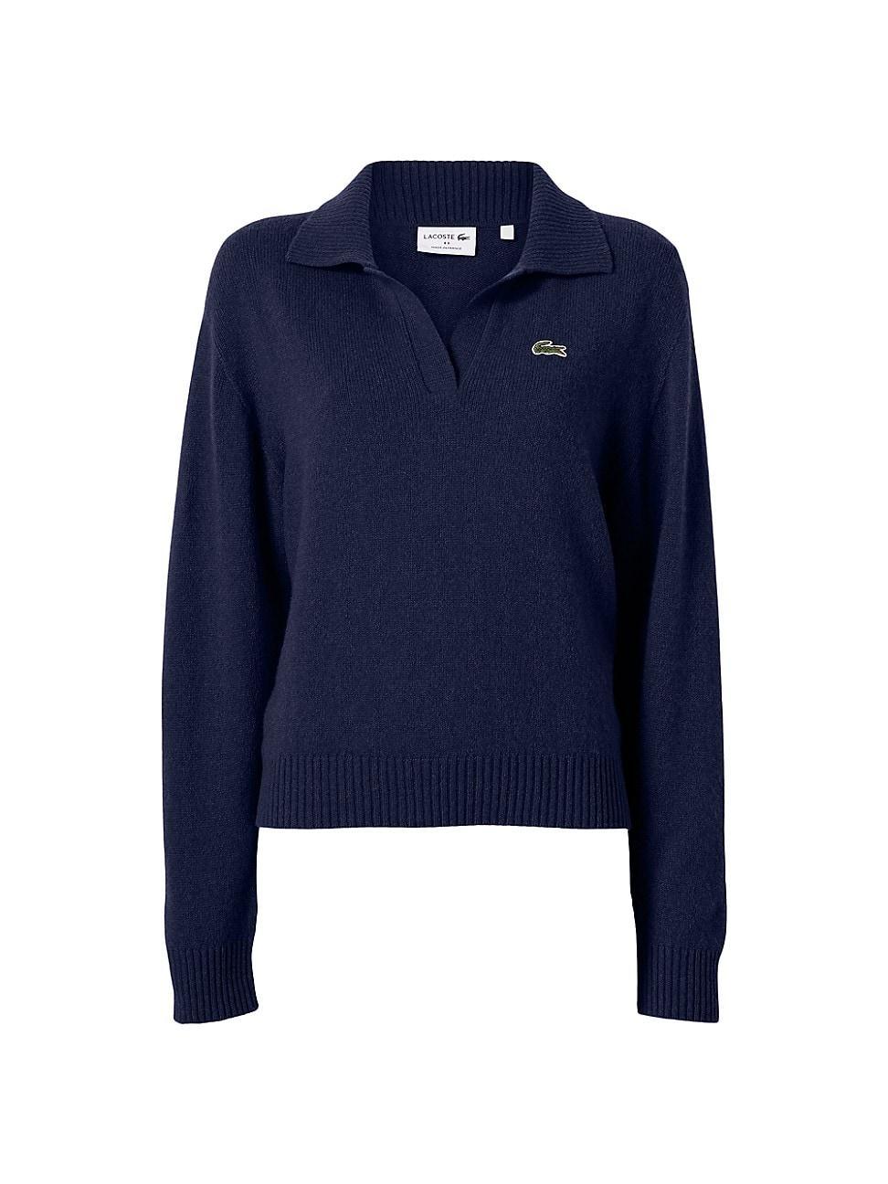 Womens Lacoste X Bandier Cashmere Polo Sweater Product Image