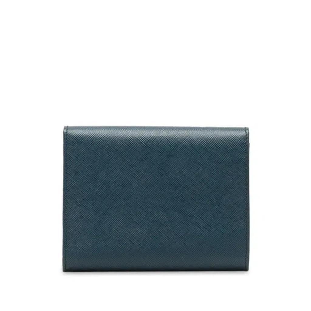 Saffiano Blue Leather Wallet  () Product Image