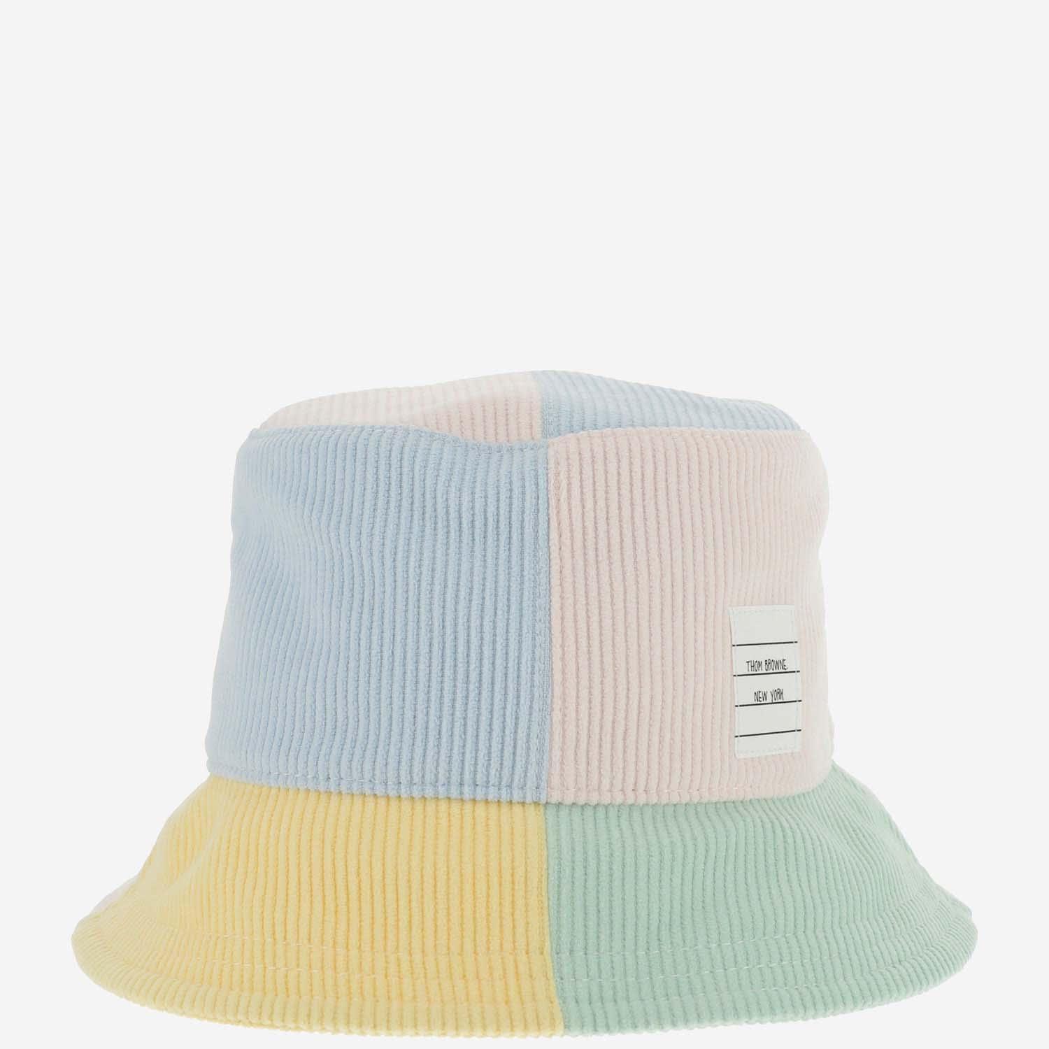 Colorblock Velvet Bucket Hat In Pink Product Image