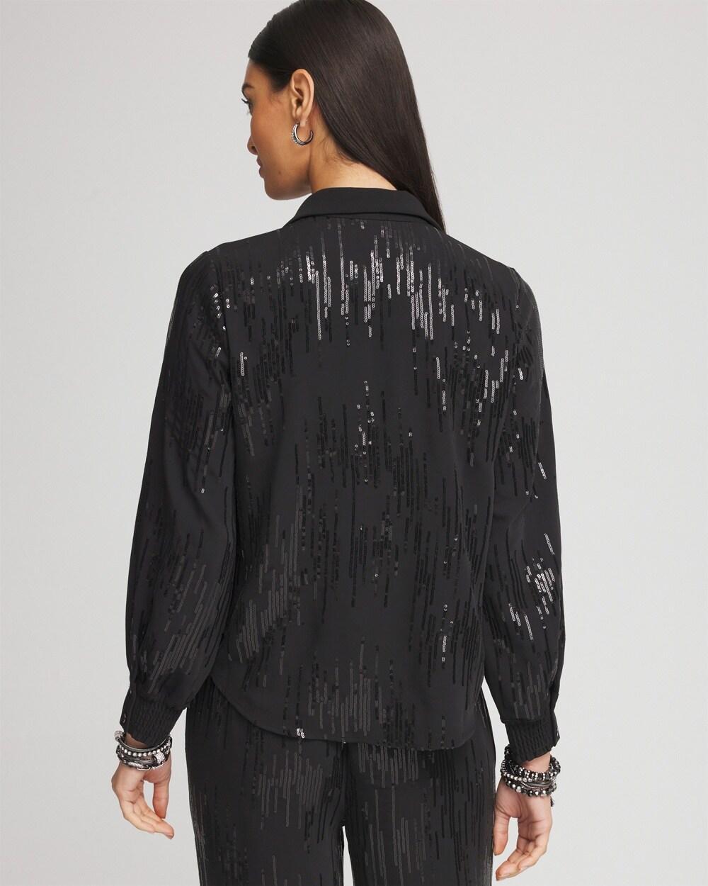 Sequined Satin Shirt Product Image