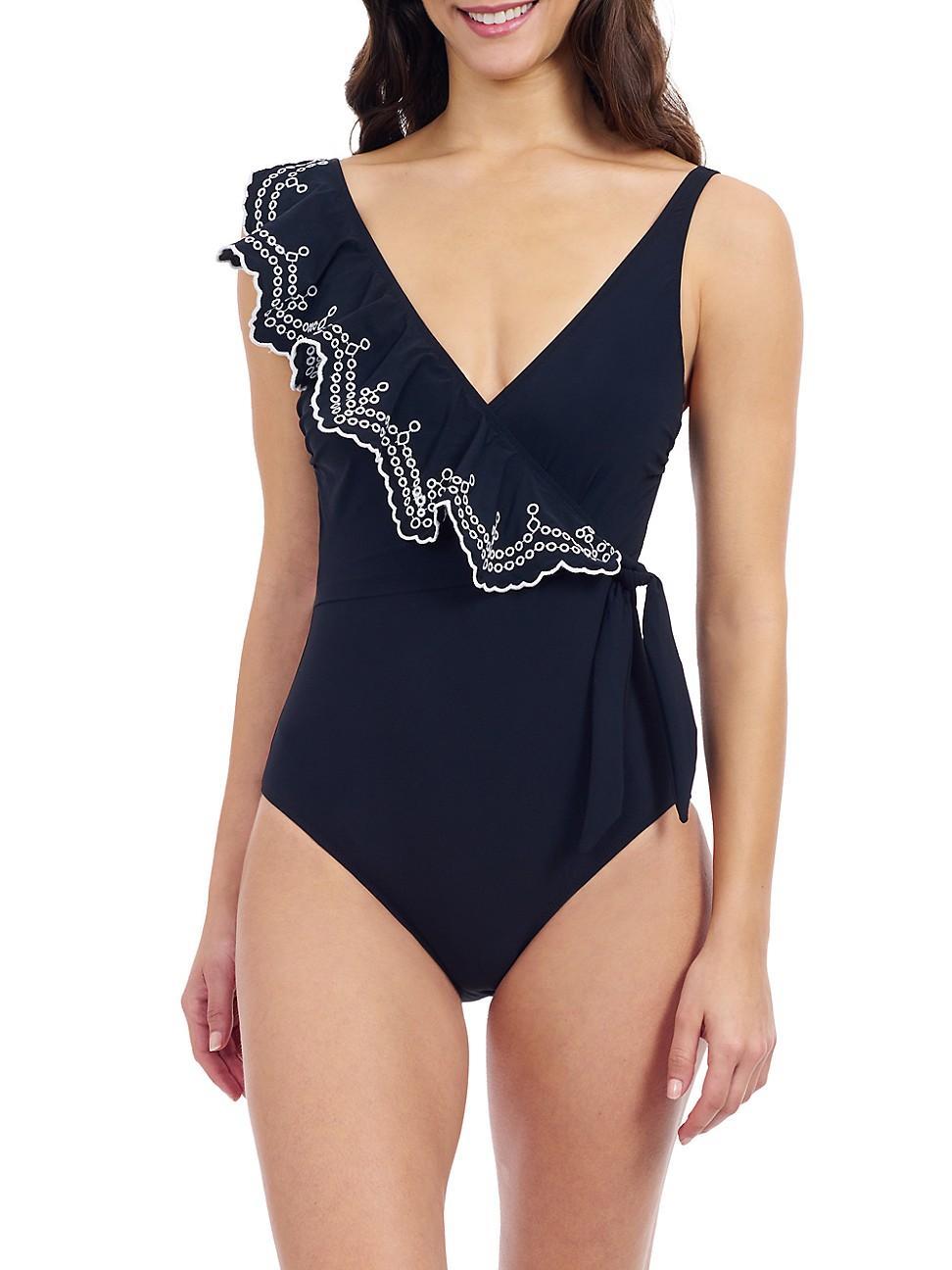 Womens Lola Ruffled Tie-Waist Swimsuit Product Image